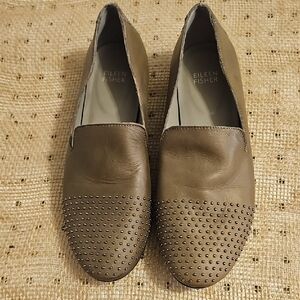 Eileen Fisher Women's Olive Studded Flats